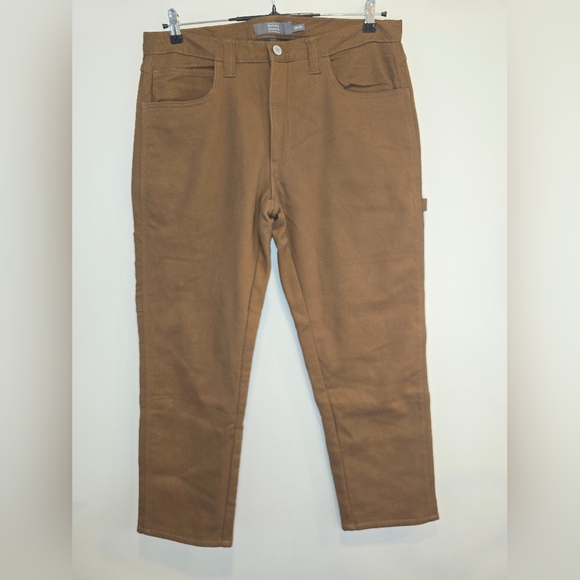 Berkley Jensen Mens Fleeced Lined Carpenter Pants Size 38 Nwt - Picture 1 of 6